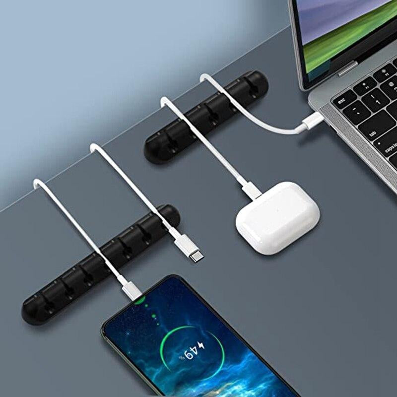 Silicone Cable Holder, 1 Count Flexible Cable Management Clips, Household Items Cable Organizer, Table Organizer for Home Office, Desk Accessory, Office Accessories, Desk Converter, Desk Gadgets, Extension Cable Organizer, Office Stationery Supplies