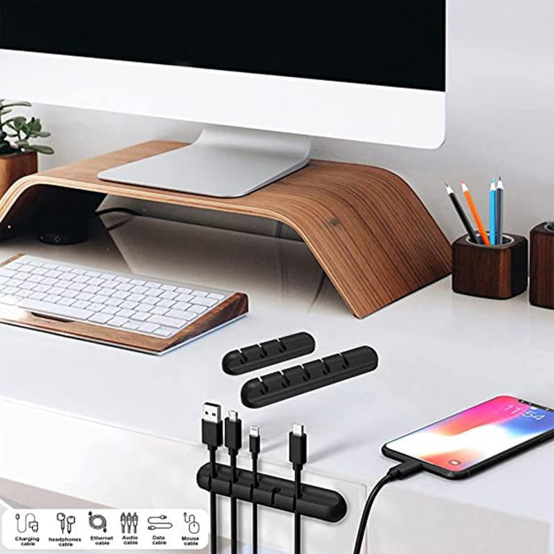 Silicone Cable Holder, 1 Count Flexible Cable Management Clips, Household Items Cable Organizer, Table Organizer for Home Office, Desk Accessory, Office Accessories, Desk Converter, Desk Gadgets, Extension Cable Organizer, Office Stationery Supplies