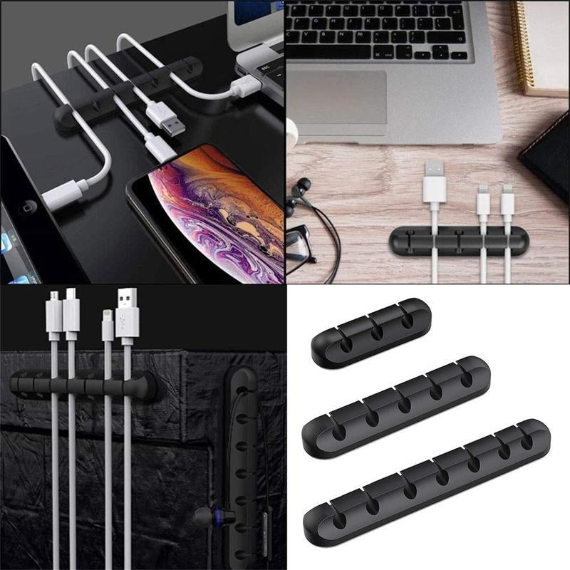 Silicone Cable Holder, 1 Count Flexible Cable Management Clips, Household Items Cable Organizer, Table Organizer for Home Office, Desk Accessory, Office Accessories, Desk Converter, Desk Gadgets, Extension Cable Organizer, Office Stationery Supplies