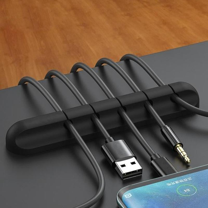 Silicone Cable Holder, 1 Count Flexible Cable Management Clips, Household Items Cable Organizer, Table Organizer for Home Office, Desk Accessory, Office Accessories, Desk Converter, Desk Gadgets, Extension Cable Organizer, Office Stationery Supplies