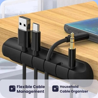 Silicone Cable Holder, 1 Count Flexible Cable Management Clips, Household Items Cable Organizer, Table Organizer for Home Office, Desk Accessory, Office Accessories, Desk Converter, Desk Gadgets, Extension Cable Organizer, Office Stationery Supplies