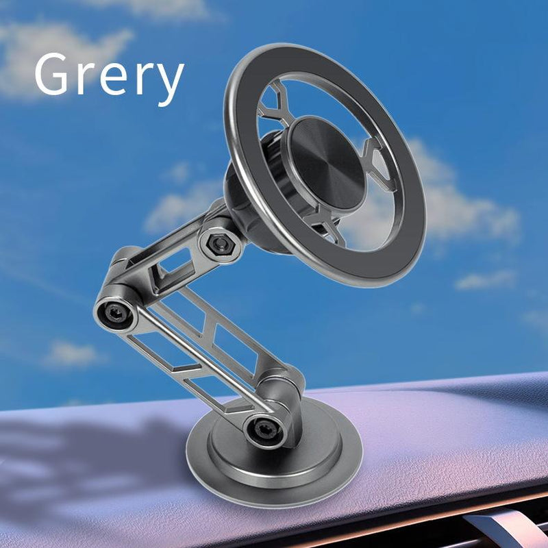 All-Metal Magnetic Bracket for Car Phone 360 Degree Rotating Accessory Foldable with Ventilated Magnet GPS Cars Accessories for Phones so Porte Magnetico Car Phone Holder Samsung Vehicle Dashboard Magnetic Phone Holder Magnetic Phone Mount