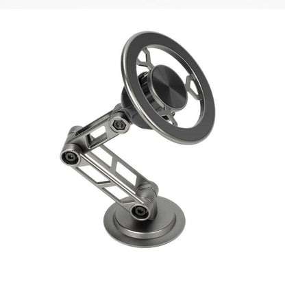 All-Metal Magnetic Bracket for Car Phone 360 Degree Rotating Accessory Foldable with Ventilated Magnet GPS Cars Accessories for Phones so Porte Magnetico Car Phone Holder Samsung Vehicle Dashboard Magnetic Phone Holder Magnetic Phone Mount