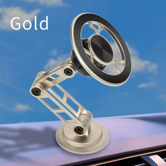 All-Metal Magnetic Bracket for Car Phone 360 Degree Rotating Accessory Foldable with Ventilated Magnet GPS Cars Accessories for Phones so Porte Magnetico Car Phone Holder Samsung Vehicle Dashboard Magnetic Phone Holder Magnetic Phone Mount