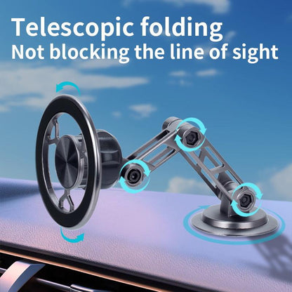 All-Metal Magnetic Bracket for Car Phone 360 Degree Rotating Accessory Foldable with Ventilated Magnet GPS Cars Accessories for Phones so Porte Magnetico Car Phone Holder Samsung Vehicle Dashboard Magnetic Phone Holder Magnetic Phone Mount