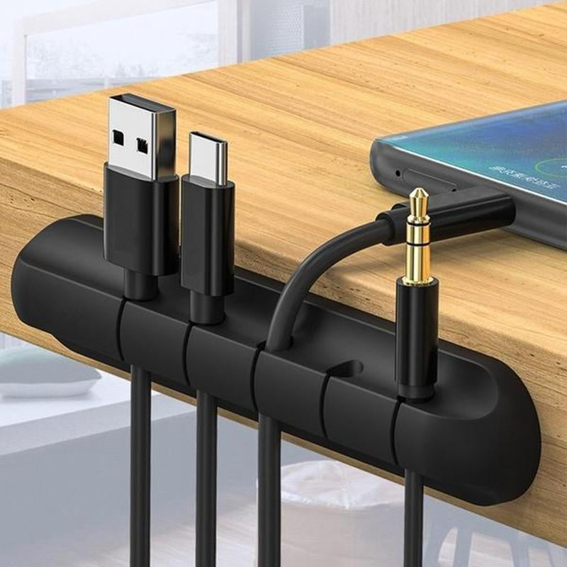 Silicone Cable Holder, 1 Count Flexible Cable Management Clips, Household Items Cable Organizer, Table Organizer for Home Office, Desk Accessory, Office Accessories, Desk Converter, Desk Gadgets, Extension Cable Organizer, Office Stationery Supplies