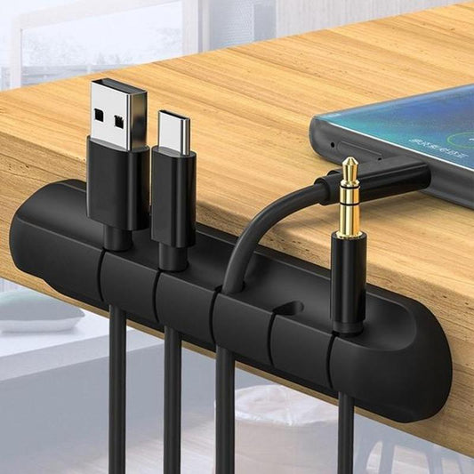 Silicone Cable Holder, 1 Count Flexible Cable Management Clips, Household Items Cable Organizer, Table Organizer for Home Office, Desk Accessory, Office Accessories, Desk Converter, Desk Gadgets, Extension Cable Organizer, Office Stationery Supplies