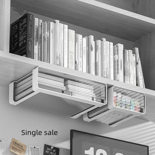 Under Desk Drawer Type Storage Box, Multi-Functional Storage Organizer, Desk Organizer for Home Office School, Summer for Gift